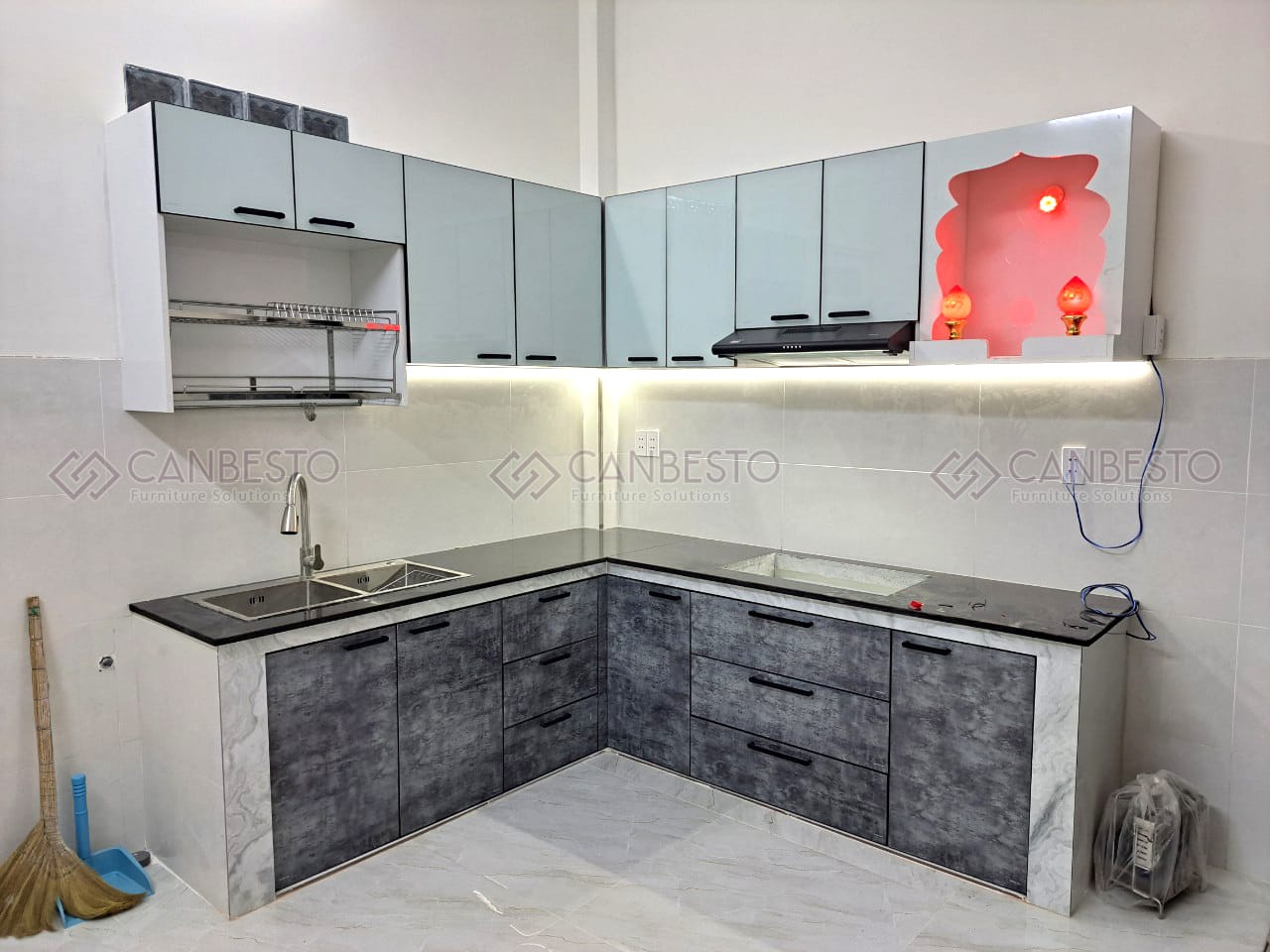 Canbesto: Tủ bếp nhôm kính, thiết kế nội thất tại Biên Hòa - Đồng Nai.